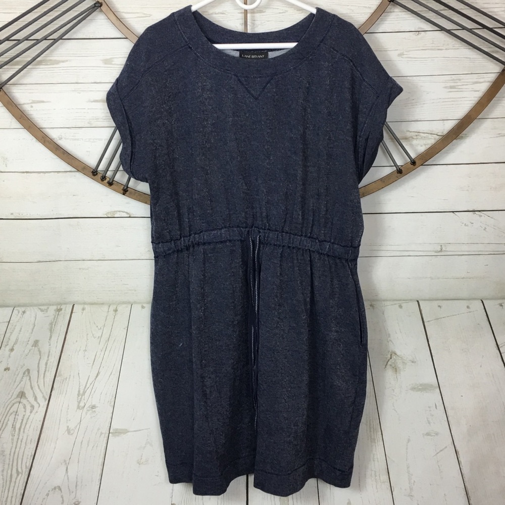 Lane Bryant 14/16 Dress Blue Chambray Knit